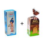 Amul Taaza Homogenised Toned Milk + Britannia Brown Bread